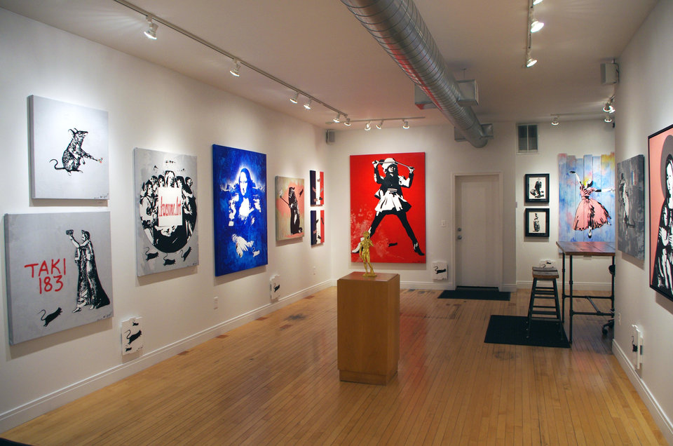 Blek Le Rat: Ratical, Vertical Gallery Installation View