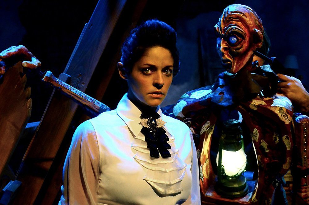 Frankenstein at Lifeline Theater, Ann Sonneville and Chris Hainsworth by Suzanne Plunkett