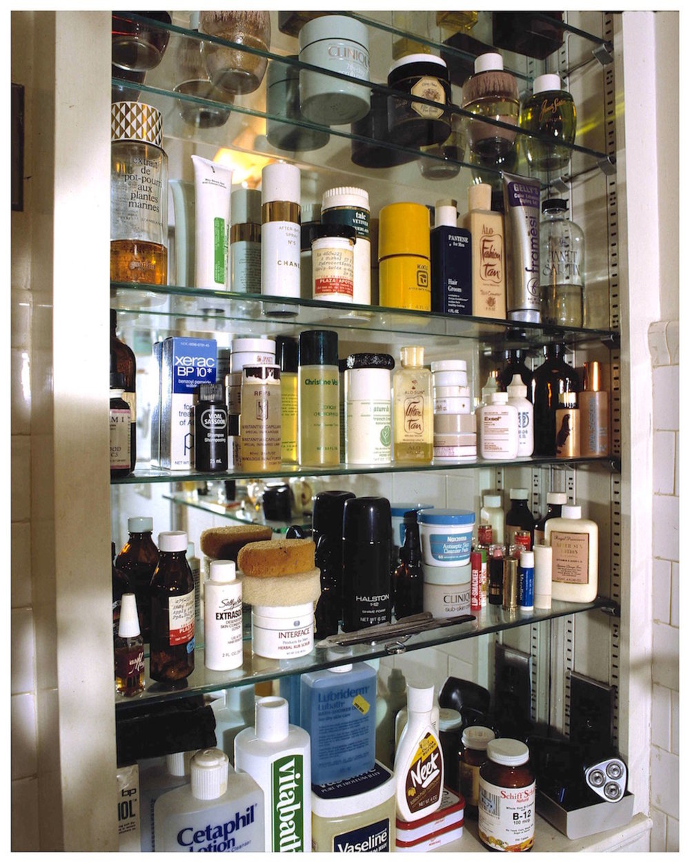 Andy Warhol’s Medicine Cabinet (En suite) East 66th Street, NYC, 1987 by David Gamble